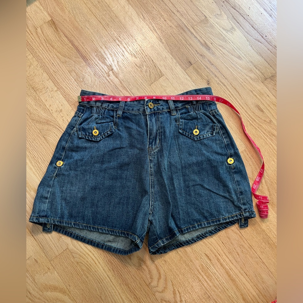 American Eagle Outfitters High Waist Denim Shorts - Blue